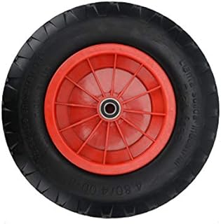 Trintion 16" Wheelbarrow Wheel 4.80/4.00-8 Pneumatic Trolley Wheel Load 100Kg Puncture Proof Solid Tyre with 16mm Bore Heavy Duty Replacement Tire for Garden Trolley Trailer Wheelbarrows Truck