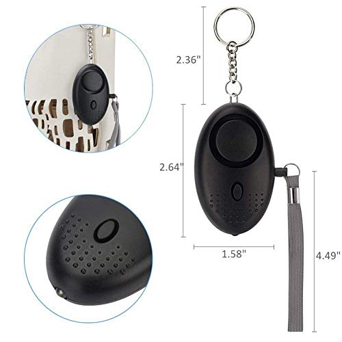 Safesound personal Alarm Keychain, 5Pack 140dB
