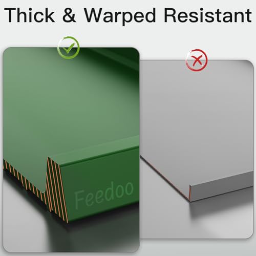 Feedoo Pet Feeding Mat [Warped Resistant Raised Edge], Water-Proof Silicone Placement for Food Water Bowls, Anti-Slip Base Protect Floor, BPA-Free&Dishwasher-Safe [23.5x13.5inch Large, Green] by Feedoo - Image 5