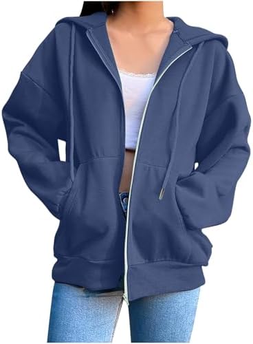 SHAOBGE Womens Zip Up Hoodies Long Sleeve Fall Oversized Sweatshirts Fleece Y2K Jacket with Pockets 2024 Fashion Clothes SHAOBGE Womens Zip Up Hoodies Long Sleeve Fall Oversized Sweatshirts Fleece Y2K Jacket with Pockets 2024 Fashion Clothes