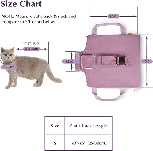 Morjor Cat Grooming Bag For Nail Trimming, Pet Grooming Hammock For Vet Visits, Adjustable Anti-Bite And Anti-Scratch Cats / Dogs Restraint Bag For Injection, Medicine Taking - Size S #TOP1