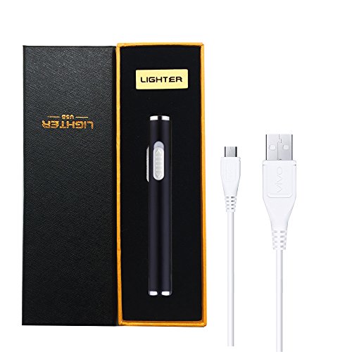 Encendedor eléctrico recargable USB Mini negro miniatura 6