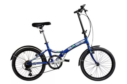 Image of Basis Bikes Folding Bicycle Commuter 20in Wheel, 6 Speed - Royal Metallic Blue