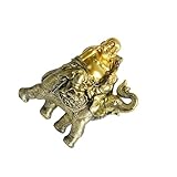 Guangcailun Exquisite lachende Buddha Statue, Ornament, zartes Kunstharz, Maitreya Elefant Skulptur, Kunsthandwerksladen, Teestube und Freunde.