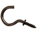 Antique Brass Ceiling Hooks for Hanging Cup Mug,5/8,80-Pack