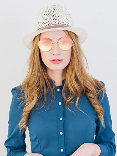 Blulu 12 Pairs 60s 70s Hippie Circle Sunglasses for Women Men Retro Glasses Round Tinted Lens Sunglasses Pack Vintage Hipster Small Hippie Eyewear for Men Women Masquerade Costumes Party Gifts4