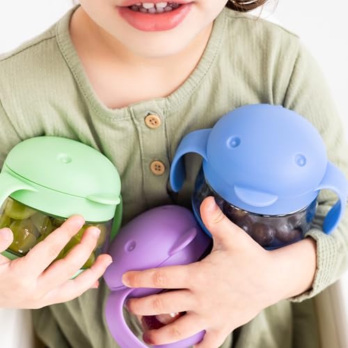 Image of Ubbi Tweat Snack Container for Kids & Toddlers, Polaris Blue | Tritan Spill-Proof Snack Cups, BPA-Free, On-the-Go Toddler Essentials, Portable Travel Food Storage