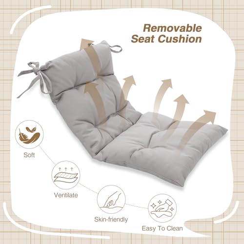 REDCAMP 3-in-1 Babyschaukel mit 5-Punkt-Gurt | Atmungsaktive Baumwolle & Holz | Indoor/Outdoor für Haus Garten | bis 50kg | kinderschaukel ab 6 Monate (Grau)