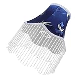 Lampe de table : l'abat-jour est fabriqué à partir de matériaux métalliques et de tissu durables, faciles à nettoyer et à entretenir, abat-jour de table avec franges