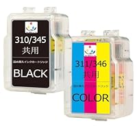 Amazon.co.jp: 詰め替えインクカートリッジBC-310 BC-345BKブラックx4+