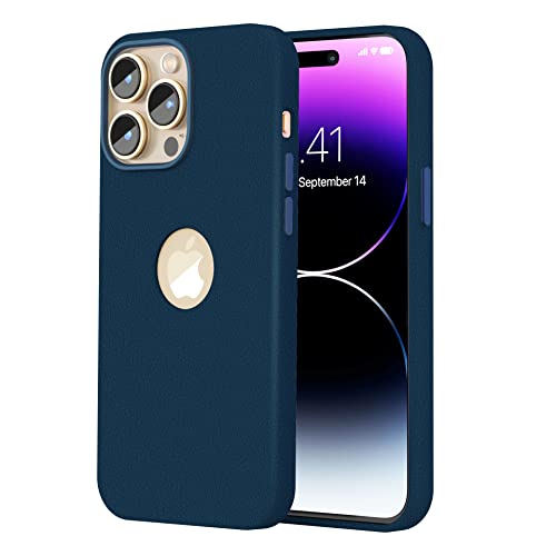 Image of eller sante Lexza for iPhone 14 Pro Case Cover, Premium Leather, Military-Grade Protection, Slim, Thin Compatible with iPhone 14 Pro Back Cover - Blue
