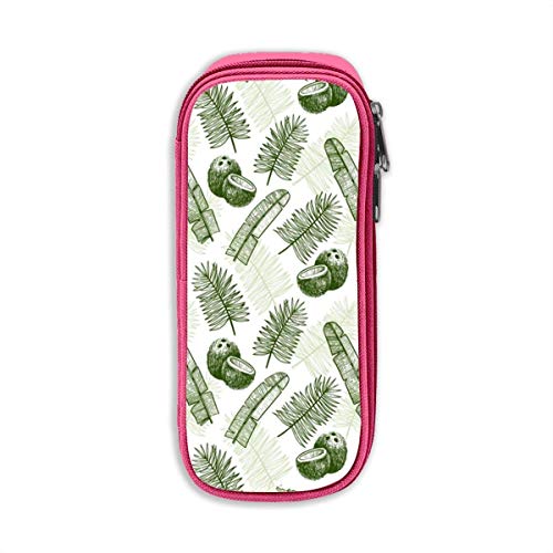 Preisvergleich Produktbild Kokosnüsse-und-Palmblätter-Bleistif... Student Stationery Office Kosmetische Make-up-Tasche Lagerung Pink