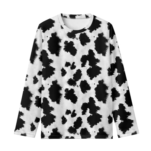 Kids Shirts Crewneck Long Sleeve Athletic Sweatshirt Novelty Graphic Breathable T-Shirt Loose Comfort Pullover4