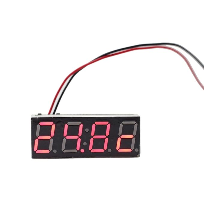 Red Digital Clock 4Bit LED Electronic Clock Display Module Date Display Thermometer Voltmeter Real Time Clock