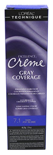 Loreal Excel Creme Color #7.1 Dark Ash Blonde 1.74oz (3 Pack) by L'Oreal Paris