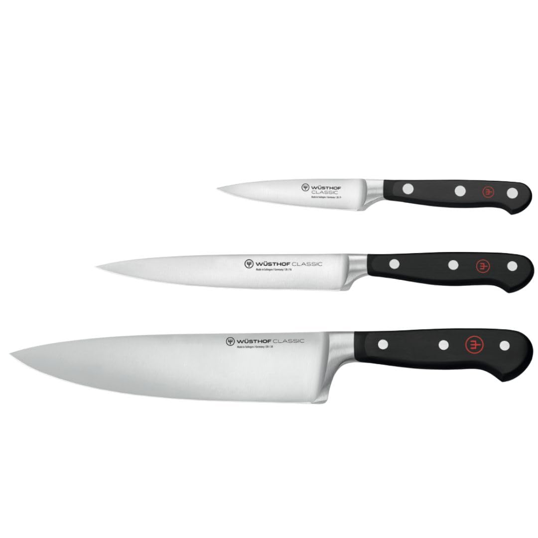 Wüsthof Black Classic Knife Set (Chef's, Utility, Paring) (3 Pack)