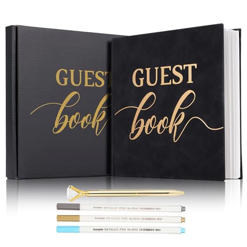 Libro ospiti Matrimonio 112 Pagine, cotone e lino Hardcover Funeral Memory Book - Libro Degli Ospiti Matrimonio -Libro Dediche Matrimonio -Wedding Guestbook Carta spessa 120gsm