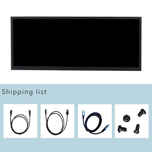 Image of VSDISPLAY 12.3'' Touchscreen Monitor 1920x720 IPS Stretched Bar LCD | Dual Speakers, for PC Computer Laptop Secondary Display Monitoring