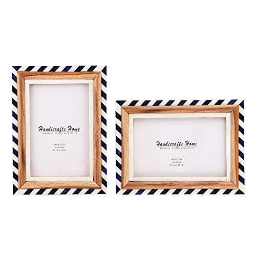 Handicrafts Home Picture Frames 2 Pack 4” X 6” Pack Of 2 – Wall & Tabletop Photo Frames #TOP23
