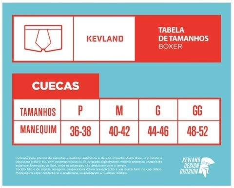 Kevland, Cueca Boxer Kevland Microfibra Branca Elástico Dourado Tamanho:M;Cor:Branco;Genero:Masculin