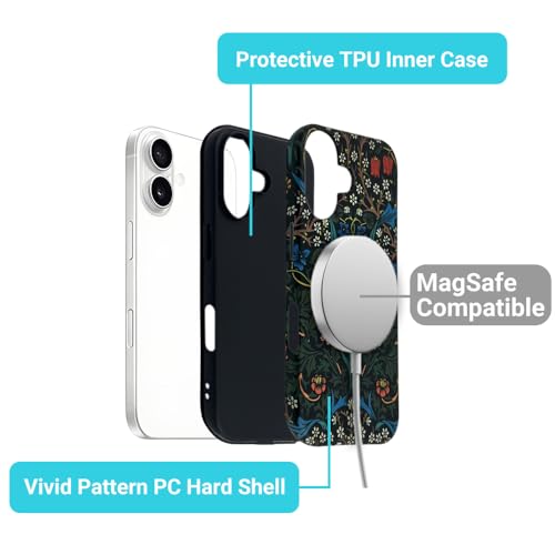 Coque de protection iPhone 16 fine contre les chocs motif fleurs - 3