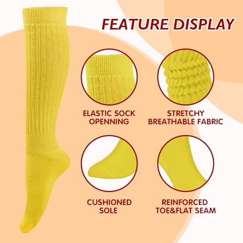 Buauty Slouch Socks for Women, Soft Extra Long Chunky Scrunch Knee High Sock Winter Knit Slouchy Socks leg warmmers3