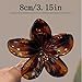 Flower Hair Clips for Women, 4 Pcs Neutral Color Hawaiian Flower Hair Claw Clips, Cute Large Hibiscus Hair Claw Decorative Accessories For Thick and Thin Hair