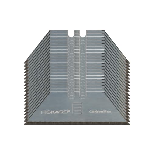 Fiskars Pro CarbonMax 3/4' Utility Knife Blades, Replacement Blades made with Carbon Steel, 20-Pack