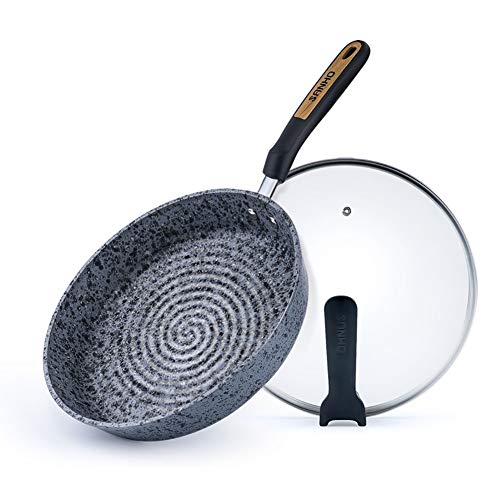 H&RB Cacerola Antiadherente con Tapa, Sartén Maifanshi, Sartén Cacerola De Tortilla Sartén...