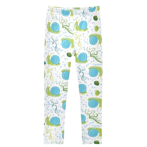 Girls' Leggings Snail Sea Inhabitant Ankle Length Printed Leggings Comfort Pants for Kids 4-10 Years - Main Image