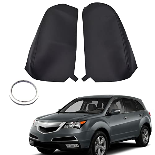 Image of munirater Leather Center Console Armrest Cover Skin Black Replacement for 2007-2013 Acura MDX