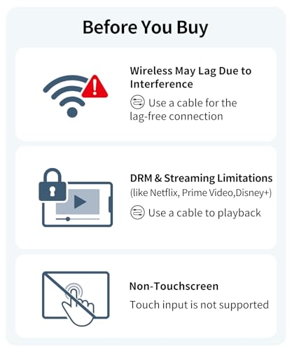 Image of MAGICRAVEN Wireless Portable Monitor for Laptop, 15.6 inch Portable Monitor with Battery-1080P FHD Second Screen for Home & Office, AirPlay & Miracast Casting, No Cables or Drivers Needed