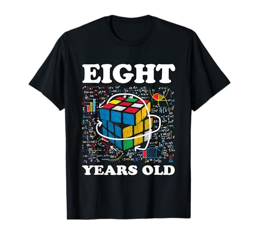 Competitive Speed Cubing 8 Years Old Birthday for Boy Girl T-Shirt