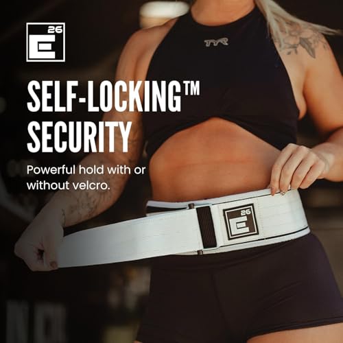 Element 26 Self-Locking Weight Lifting Belt - Premium Weightlifting Belt for Serious Functional Fitness, Weightlifting, and Olympic Lifting Athletes - Squat, Deadlift for Men & Women (Medium, White) by Element 26 - Image 4
