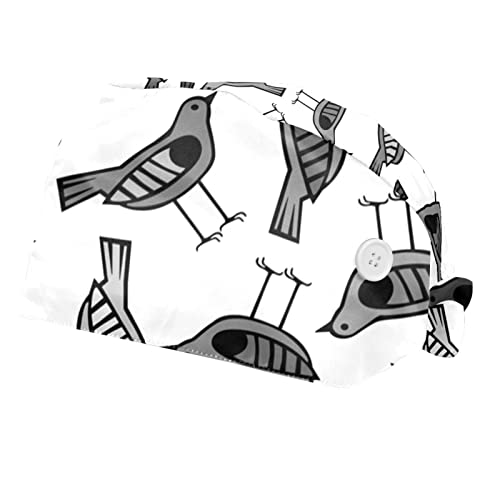 Chapeaux de travail anti-transpiration oiseau | Casquette unisexe réglable 2 pièces