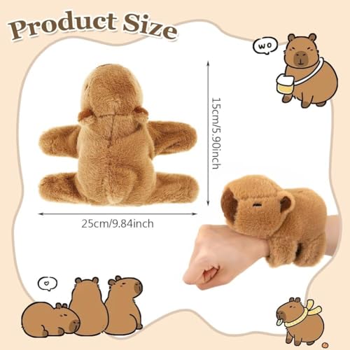 Pulsera de bofetada capibara de peluche abrazable de 25 cm para niños 2