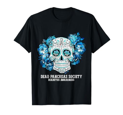Diabetes Awareness Dead Pancreas Society Sugar Skull T-Shirt