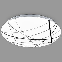 Lamparas De Techo Infantiles Baratas BRILONER Plafón LED con patrón de líneas, 28 cm, luz blanca neutra, plafón LED, lámpara LED, salón, comedor, cocina, habitación infantil, foco de techo
