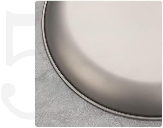 2PCS Pure Titanium Plate Outdoor Lightweight Portable Camping Picnic Tableware Household Tableware(L+BAG)