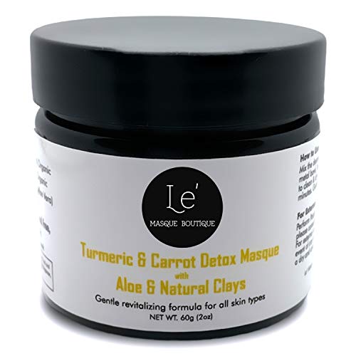 Turmeric & Carrot Detox Mask with Aloe and Natural Clays-Vegan Clay Face Mask with Aloe & Carrot 2oz