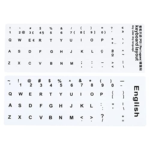 PATIKIL English & Portuguese Keyboard Stickers