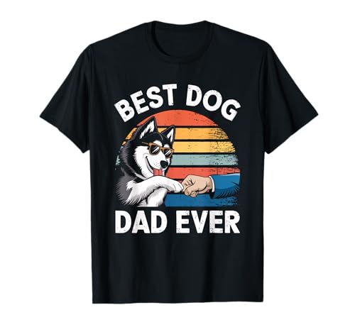 Alaskan Malamute Papa Bester Hund Papa Vatertag Männer T-Shirt