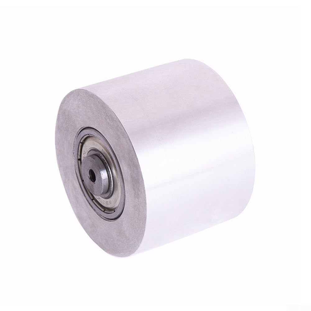 Eawfgtuw Roue d'entraînement réglable à double roulement pour ponceuse à bande, roue de guidage de convoyeur en alliage d'aluminium, 50 mm d'épaisseur, 68 mm de diamètre, pour roulements 6301