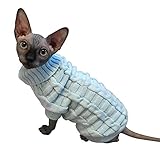 LUCKSTAR Cable Knit Turtleneck Sweater - Cats Sweater Pullover Knitted Clothes Pet Sweater for Small Dogs & Cats Kitten Kitty Chihuahua Teddy Knitwear Cold Weather Outfit (L)