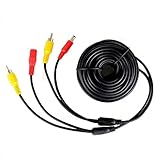 RCA ケーブル+電源付 10m 映像ケーブル 延長 コード 監視カメラ バックカメラ モニター