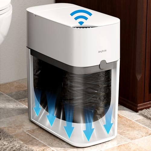 CTIME 2nd Gen Motion Sensor Bathroom Trash Can with Soft-Close Lid, Smart Trash Can with Automatic Bag Expanding Function,3 Gallon White Slim Small Garbage Can for Narrow Place(Includes 1 Bag Roll) CTIME 2nd Gen Motion Sensor Bathroom Trash Can with Soft-Close Lid, Smart Trash Can with Automatic Bag Expanding Function,3 Gallon White Slim Small Garbage Can for Narrow Place(Includes 1 Bag Roll)