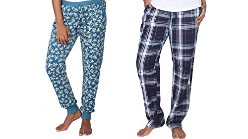Image of B STORIES Women's Pyjama Pants - Relaxed Fit Nightwear Bottoms | Soft Pyjamas with Pockets | Breathable & Comfortable Sleepwear for Women (S-2XL)