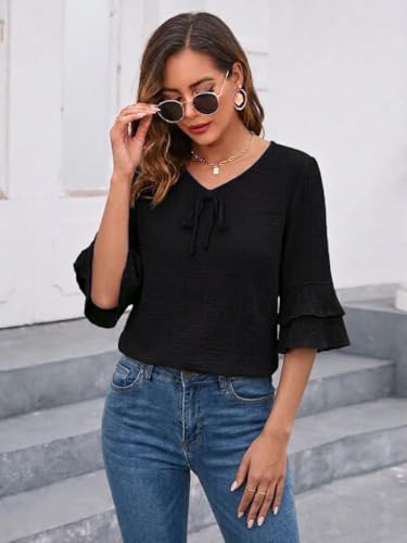 Image of TOPLOT Women's Top | Stylish Shirt Design | Comfortable Western Top| Easy Movement Structure | Trendy Look Styling | Versatile Perfect for Casual & Everyday Fashion (5231)