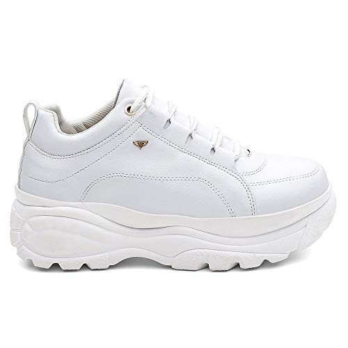 Tenis Feminino Bufalo Casual Sola Alta - Branco/36