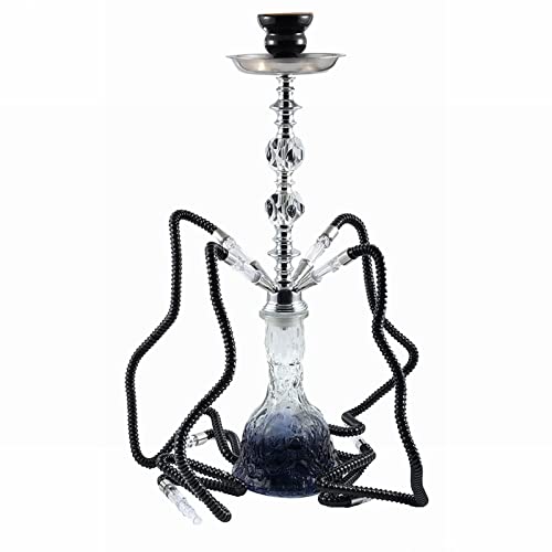 Luxus moderne Glas Shisha 4 Schlauch Shisha Shisha Komplettset 21" Shisha Set mit Glas Shisha Basis Einfach zu demontieren und zu reinigen B
